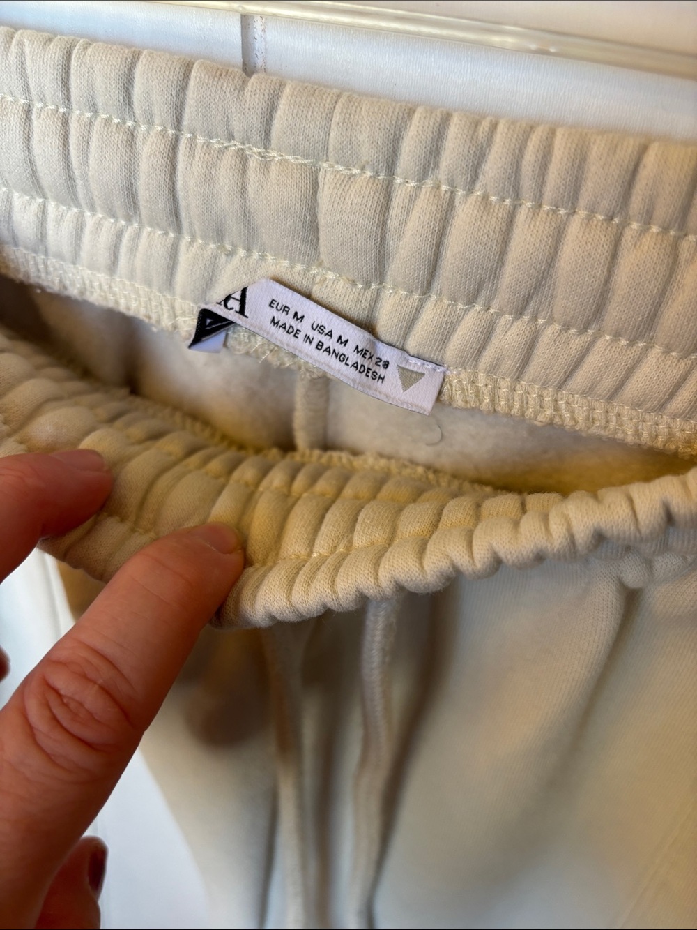 Zara wide leg cream sweat set! Medium - Picture 8 of 9